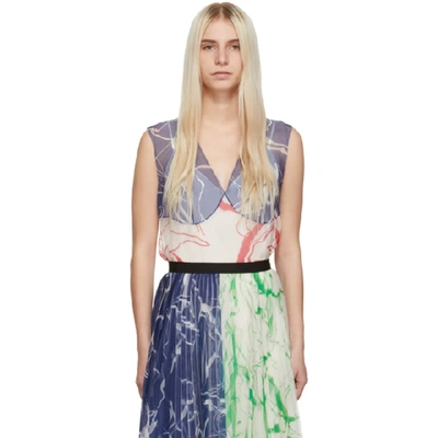 Shop Marina Moscone Ssense Exclusive Multicolor Silk Print Tank Top