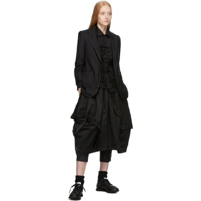 Shop Comme Des Garçons Comme Des Garçons Comme Des Garcons Comme Des Garcons Black Irregular Weft Trousers In 1 Black