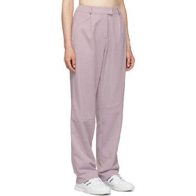 Shop Adidas Originals By Danielle Cathari Purple Pique Trousers In A32s Soft V