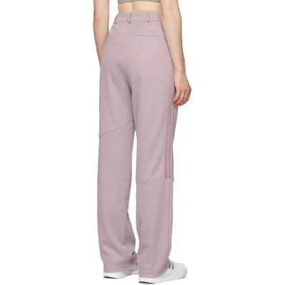 Shop Adidas Originals By Danielle Cathari Purple Pique Trousers In A32s Soft V