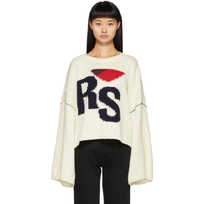 Shop Raf Simons Off-white Rs Sweater In 00014 Offwh