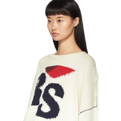 Shop Raf Simons Off-white Rs Sweater In 00014 Offwh