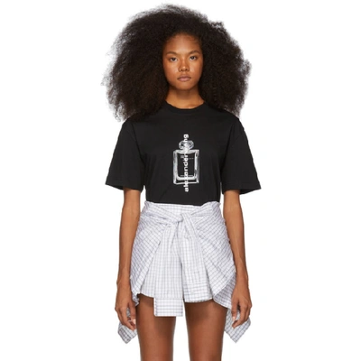 Shop Alexander Wang Black Graphic T-shirt In 001 Black