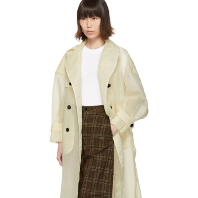 Shop Enföld Enfold Beige Organdie Trench Coat In Beig Beige