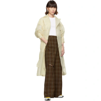 Shop Enföld Enfold Beige Organdie Trench Coat In Beig Beige