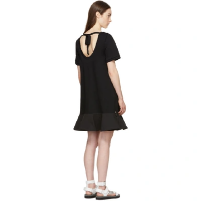 MONCLER BLACK SHORT T-SHIRT DRESS