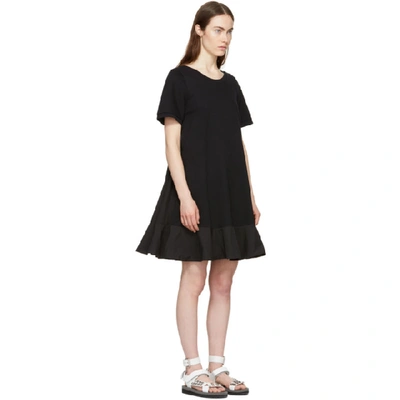 Shop Moncler Black Short T-shirt Dress In 999 Black