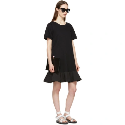 MONCLER BLACK SHORT T-SHIRT DRESS