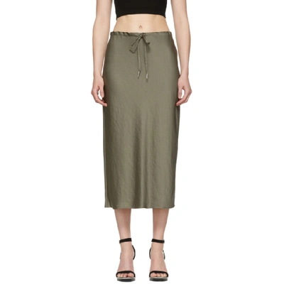 Shop Alexander Wang T Alexanderwang.t Khaki Wash And Go Light Skirt In 309 Cargo