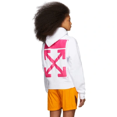 Shop Off-white White Bart Over Hoodie