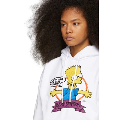 Shop Off-white White Bart Over Hoodie