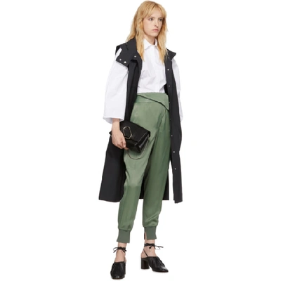 Shop 3.1 Phillip Lim / フィリップ リム Green Satin Cargo Trousers In Sa310 Sage