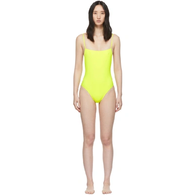 Shop Lido Yellow Otto One-piece Swimsuit In Neon Yellow