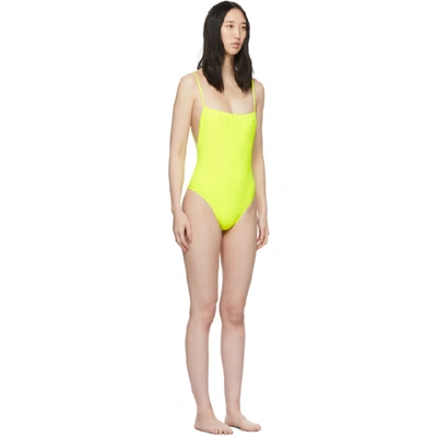 Shop Lido Yellow Otto One-piece Swimsuit In Neon Yellow