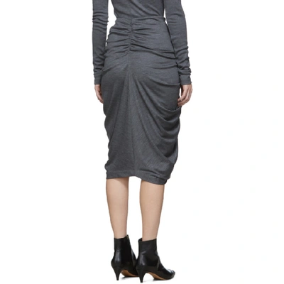 Shop Isabel Marant Grey Wool Datisca Skirt In 02gy Grey