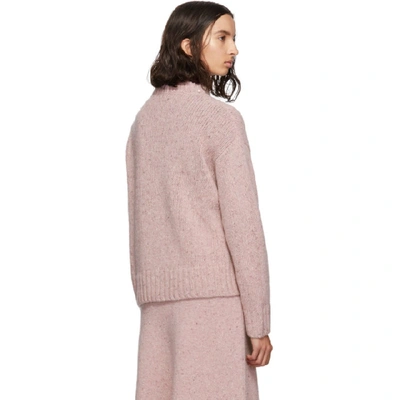 Shop Joseph Pink Tweed Knit Sweater In 0840 Pink