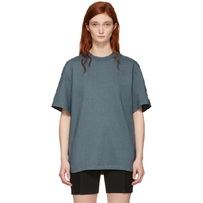 Shop Alexander Wang T Alexanderwang.t Grey Oversized Wash And Go Puff Logo T-shirt In 480 Asphalt