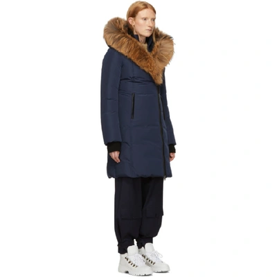Shop Mackage Navy Down And Fur Classic Kay Parka