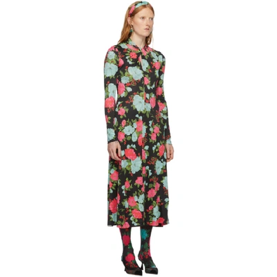 Shop Erdem Black & Pink Nolene Dress