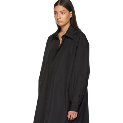 Shop Maison Margiela Black Shirt Dress In 900 Black