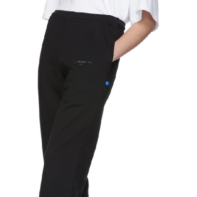 Shop Off-white Black & Silver Unfinished Slim Lounge Pants In Blk/silver