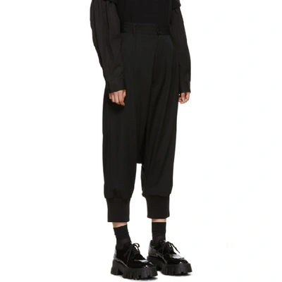 Shop Regulation Yohji Yamamoto Black Sarouel Trousers In 1 Black
