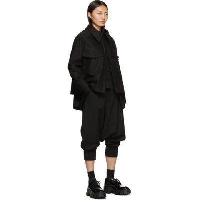 Shop Regulation Yohji Yamamoto Black Sarouel Trousers In 1 Black