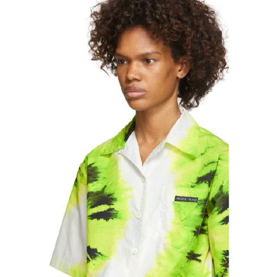 Shop Prada Green Tie-dye Short Sleeve Shirt