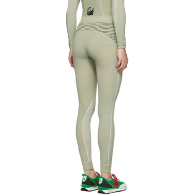 Shop Off-white Green Athletic Leggings In Icegr/blk