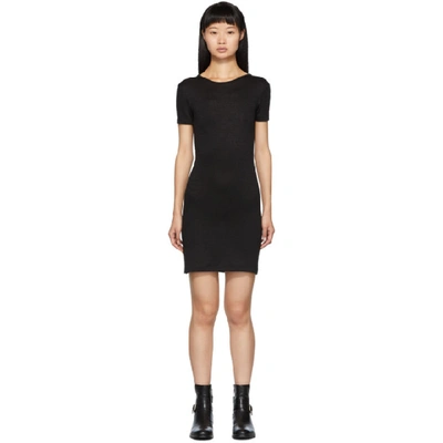 Shop Rag & Bone Rag And Bone Black Ribbed Dress In 1 Black