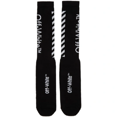 Shop Off-white Black And White Diag Socks In Black/white