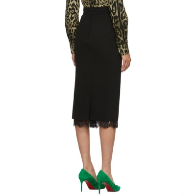 Shop Dolce & Gabbana Black Pencil Skirt