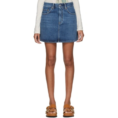 Shop Acne Studios Blue Blå Konst Denim Caitlyn Miniskirt