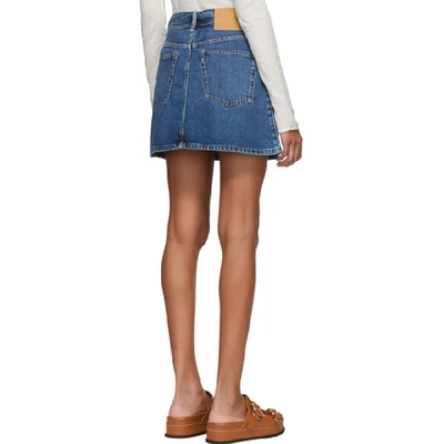 Shop Acne Studios Blue Blå Konst Denim Caitlyn Miniskirt