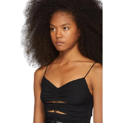 Shop Alexander Wang T Alexanderwang.t Black Crepe Jersey Tank Top In 001 Black