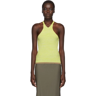 Christopher Esber Yellow T Bar Tank Top In Yellow Marb | ModeSens