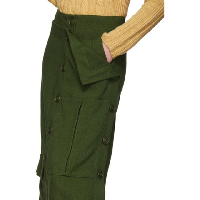 Shop Jacquemus Green La Jupe Monceau Skirt
