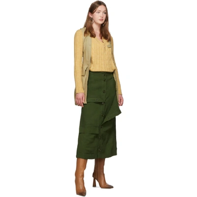 Shop Jacquemus Green La Jupe Monceau Skirt