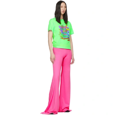 Shop Vetements Pink Evening Bootcut Trousers In Fluo Pink