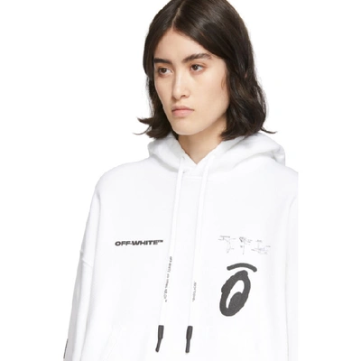 Shop Off-white White Splitted Arrows Over Hoodie In White/black