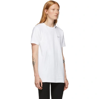 Shop Off-white White Abstract Arrows Slim T- Shirt In White/black