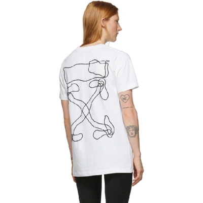 Shop Off-white White Abstract Arrows Slim T- Shirt In White/black