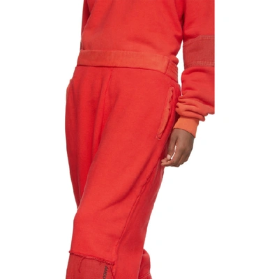 Shop Ambush Red Bleach Patchwork Lounge Pants In Orange