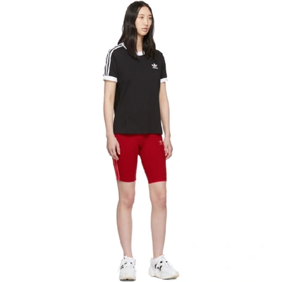 Shop Adidas Originals Black 3-stripes T-shirt