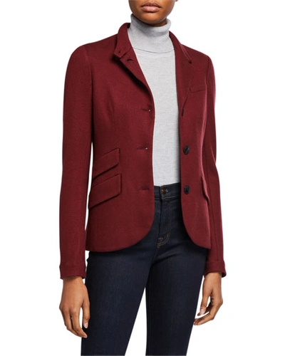 Shop Rag & Bone Slade Wool Blazer In Blkcherry