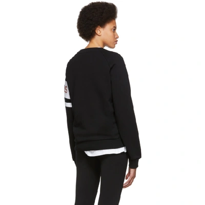 Shop Givenchy Black Panelled Logo Sweatshirt In 004 Black
