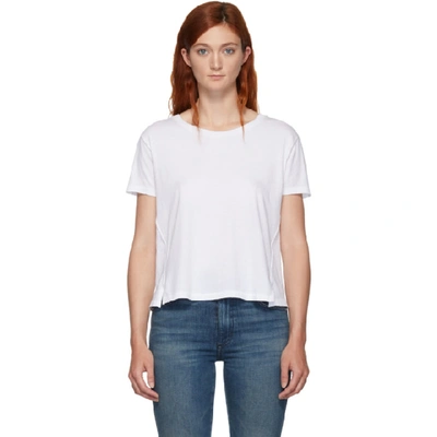 Shop Amo White Twist T-shirt In 051 White