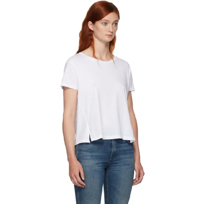 Shop Amo White Twist T-shirt In 051 White