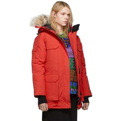 Shop Canada Goose Red Down Expedition Parka In 11 Red