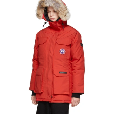 Shop Canada Goose Red Down Expedition Parka In 11 Red